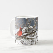 NordKardinal im Schnee Kaffeetasse (Vorderseite Links)