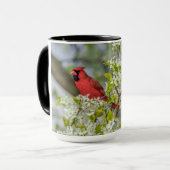 NordKardinal in der Frühlings-Blüte Tasse (Vorderseite Links)