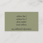 NordKardinal stehend auf einem Zaunposten Visitenkarte (Rückseite)