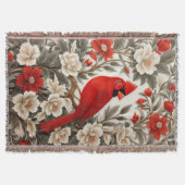 Nordkardinal-Vogel Schöne Flora Decke (Vorderseite)