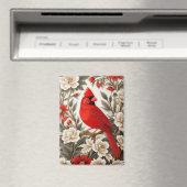 Nordkardinal-Vogel schöne Flora Magnet (In Situ (Geschirrspüler))