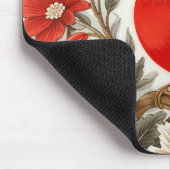 Nordkardinal-Vogel Schöne Flora Mousepad (Ecke)