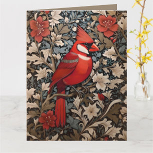 Nordkardinal-Vogel William Morris Inspiriert Karte