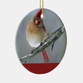 NordKardinals-Frau Keramikornament (Rechts)