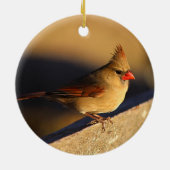 NordKardinalsfrau Keramikornament (Hinten)