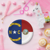 Nordkarolina-Flagge Pappteller (Party)