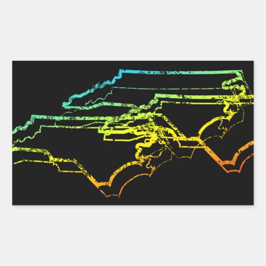 NORDKAROLINA RECHTECKIGER AUFKLEBER (Vorderseite)