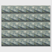 Nordkaskade: Majestic Mountain Peak. Geschenkpapier (Flach)