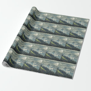 Nordkaskade: Majestic Mountain Peak. Geschenkpapier