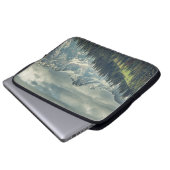 Nordkaskade: Majestic Mountain Peak. Laptopschutzhülle (Vorne Knopf)