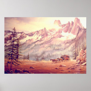 NORDkaskadenSTAGECOACH durch SHARON SHARPE Poster