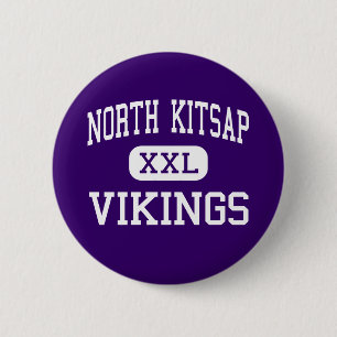 NordKitsap - Wikinger - hoch - Poulsbo Washington Button