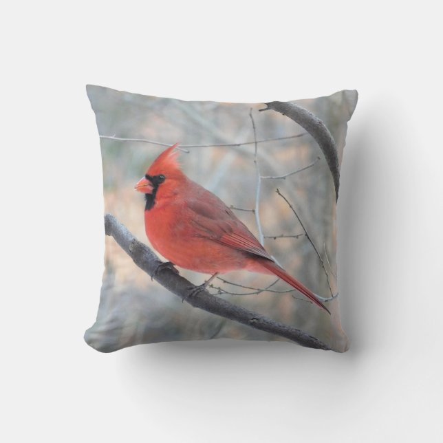 Nordklopfen-Kardinal-Profil Kissen (Vorderseite)