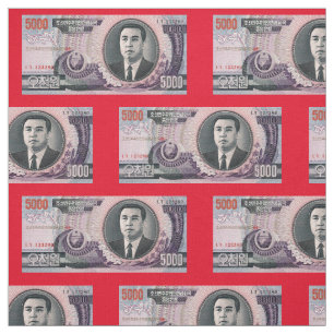Nordkorea-Banknoten-Gewebe Stoff