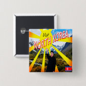 Nordkorea besuchen button (Vorne & Hinten)