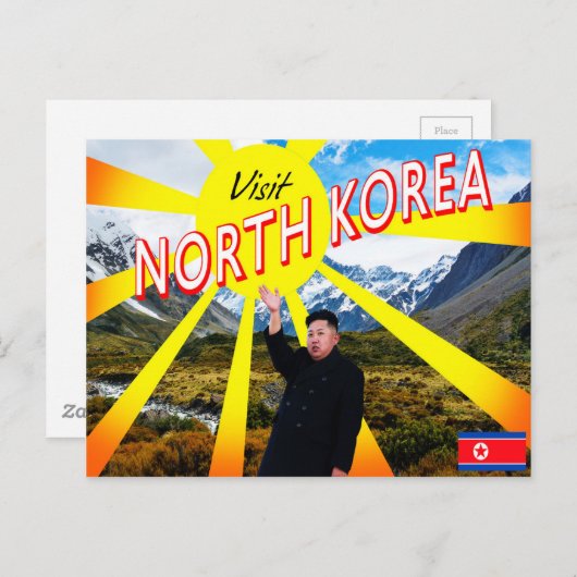 Nordkorea besuchen postkarte (Vorne/Hinten)