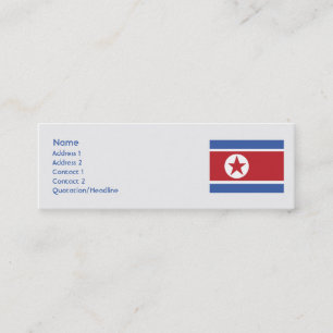Nordkorea - dünn mini visitenkarte