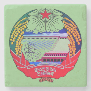 Nordkorea (DVRK) Hermit Königreich Steinuntersetzer