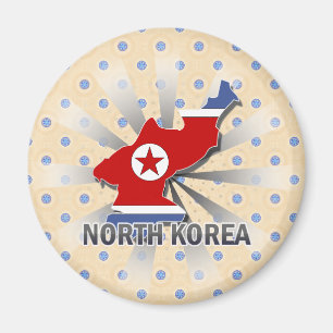 Nordkorea Flag Map 2.0 Magnet