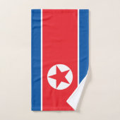 Nordkorea-Flagge Badhandtuch Set (Handtuch)