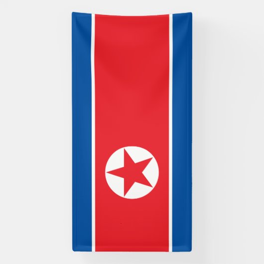 Nordkorea-Flagge Banner (Vertikal)