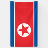 Nordkorea-Flagge Banner (Vertikal)