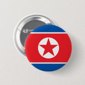 Nordkorea-Flagge Button (Vorne & Hinten)