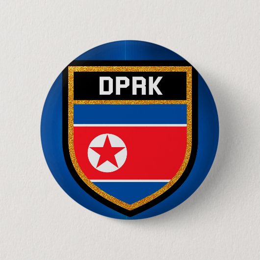 Nordkorea-Flagge Button (Vorderseite)