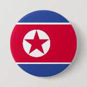 Nordkorea-Flagge Button (Vorderseite)