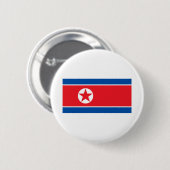 Nordkorea-Flagge Button (Vorne & Hinten)