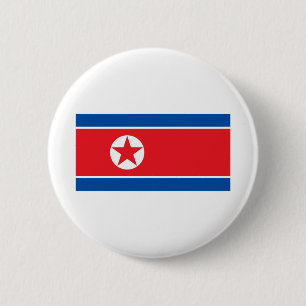 Nordkorea-Flagge Button