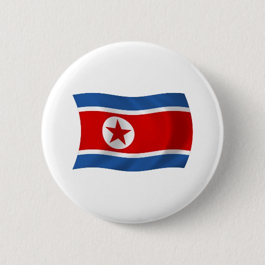 Nordkorea-Flagge-Button Button (Vorderseite)