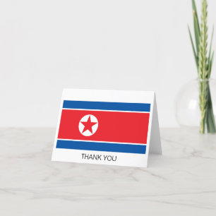Nordkorea-Flagge Dankeskarte