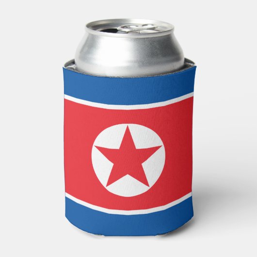 Nordkorea-Flagge Dosenkühler (Kanne Vorderseite)