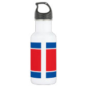 Nordkorea-Flagge Edelstahlflasche (Rückseite)