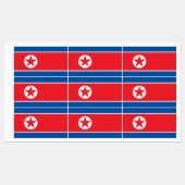 Nordkorea-Flagge Etiketten (Blatt)