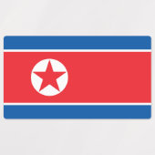 Nordkorea-Flagge Etiketten (Design 1)