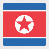 Nordkorea-Flagge Etiketten (Design 1)