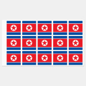 Nordkorea-Flagge Etiketten (Blatt)
