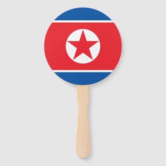 Nordkorea-Flagge Fächer (Vorderseite)