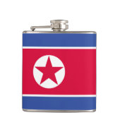 Nordkorea-Flagge Flachmann (Vorderseite)