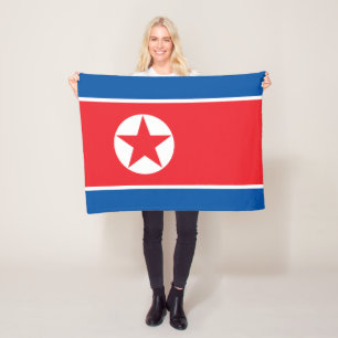 Nordkorea-Flagge Fleecedecke