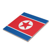 Nordkorea-Flagge Fliese (Seite)