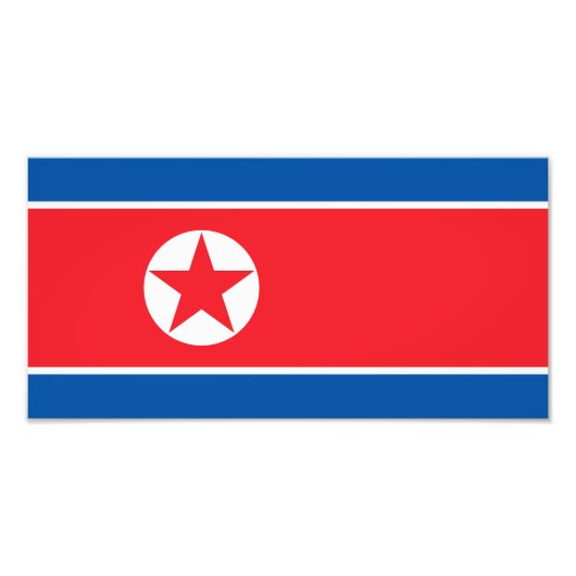 Nordkorea-Flagge Fotodruck (Vorne)