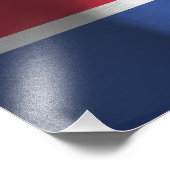 Nordkorea-Flagge Fotodruck (Ecke)