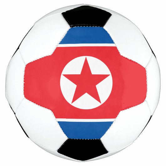 Nordkorea-Flagge Fußball (Vorderseite)