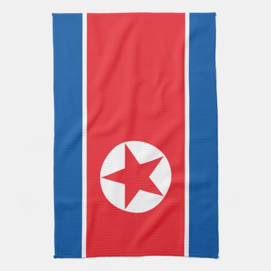 Nordkorea-Flagge Geschirrtuch (Vertikal)