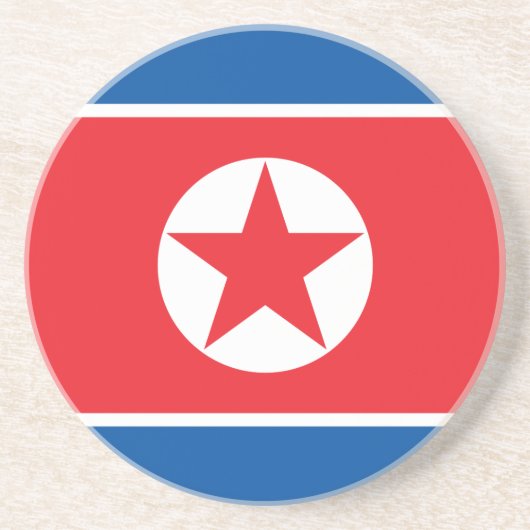 Nordkorea-Flagge Getränkeuntersetzer (Vorne)