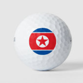 Nordkorea-Flagge Golfball (Vorderseite)