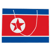 Nordkorea-Flagge Große Geschenktüte (Rückseite)